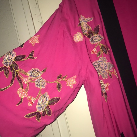 Free People cotton floral embroidered kimono - Picture 5 of 7